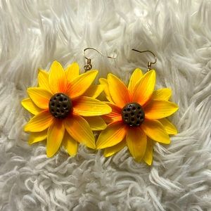 Sunflower artesanal earings